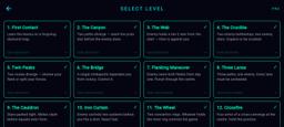 Level select — Pro unlocked, 30 levels across 6 regions