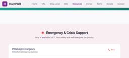 Resources — emergency and crisis support directory